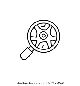 Search, nerve icon. Simple line, outline vector elements of neurology for ui and ux, website or mobile application