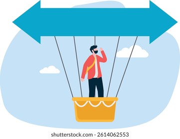 Search for new business opportunity, idea or inspiration, business visionary, challenge or achievement concept.


