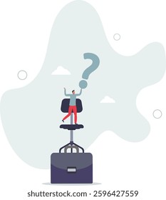 Search for new job position, career path or employment vacancy, change job decision or work opportunity, recruitment or hiring concept.flat character life .