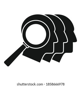 Search new manager icon. Simple illustration of search new manager vector icon for web design isolated on white background