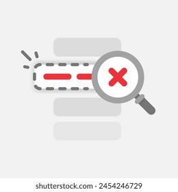 search no result, information or data not found in the list concept illustration flat design. simple modern graphic element for empty state ui, infographic, icon