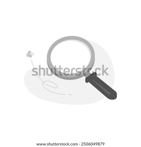 search no result. not found concept illustration flat design. simple modern graphic element for empty state ui, infographic, icon
