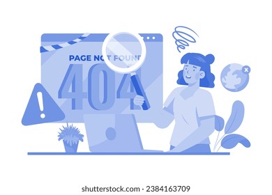 Search Not Found Illustration concept on a white background