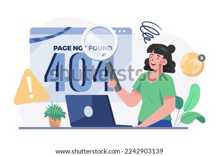 Search Not Found Illustration concept on white background