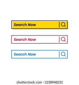 Search now label user interface sign design vector