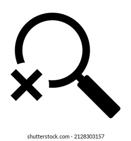 Search off icon isolated vector illustration on white background. High quality black style vector icons
