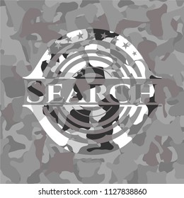 Search on grey camouflaged pattern