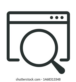 search on internet browser - minimal line web icon. simple vector illustration. concept for infographic, website or app.