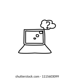 search on the Internet sketch icon. Element of education icon for mobile concept and web apps. Outline search on the Internet sketch icon can be used for web and mobile on white background