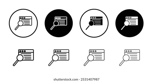 Search online icon Flat fill set collection