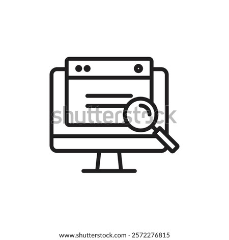 Search online icon Flat vector set outline