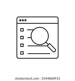 Search online icon Outline vector for web ui