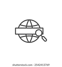 Search online icon Symbol mark in filled style
