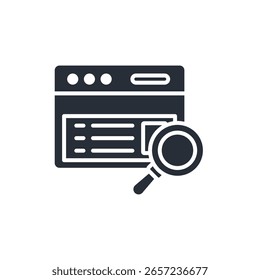 Online-Suchsymbol. vector.Editable stroke.linear style Zeichen zur Verwendung Web-Design, logo.Symbol-Illustration.