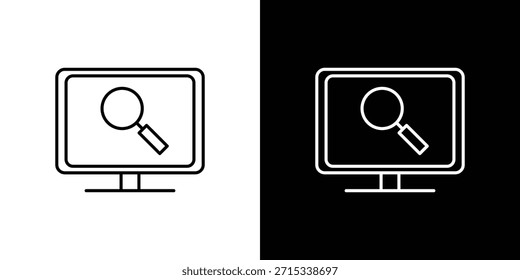 Online-Symbole suchen, Vektorvorlage, EPS 10 für Design