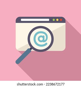 Search online marketing icon flat vector. Web media. Social service