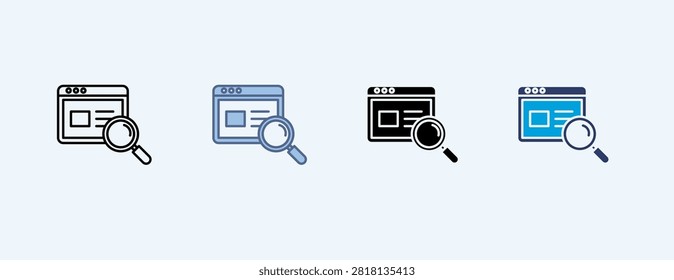 Search Online Multiple Icon Illustration Vector