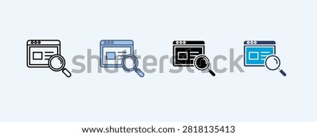 Search Online Multiple Icon Illustration Vector