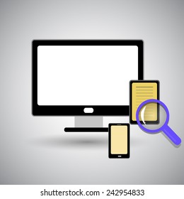 search optimization  with bright pictures and words