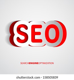 Search optimization concept sign in paper style - vector