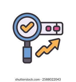 search optimization filled color icon. vector icon for your website, mobile, presentation, and logo design.