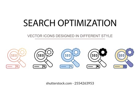 Search Optimization icon design with white background stock illustration