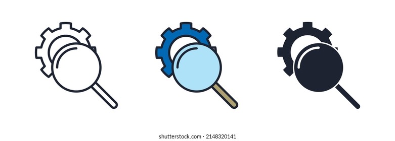 search optimization icon symbol template for graphic and web design collection logo vector illustration