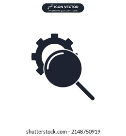search optimization icon symbol template for graphic and web design collection logo vector illustration