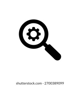 Ícone de Otimização de Pesquisa, Símbolo de Análise Técnica, Configuração do Sistema, Vetor de Processo de SEO