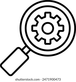 Search Optimization Line Icon Vector Design