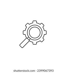 Búsqueda, optimización, aumento, icono de vidrio