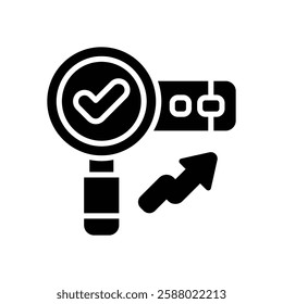 search optimization solid icon. vector icon for your website, mobile, presentation, and logo design.