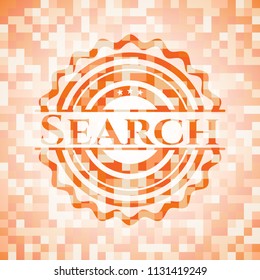 Search orange mosaic emblem