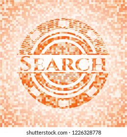 Search orange mosaic emblem
