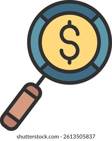 Search Outline Filled Style Icon