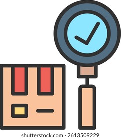 Search Outline Filled Style Icon