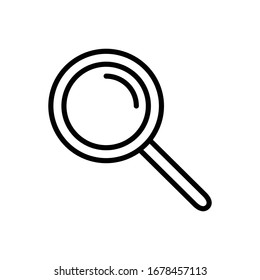 Search with outline icon vector