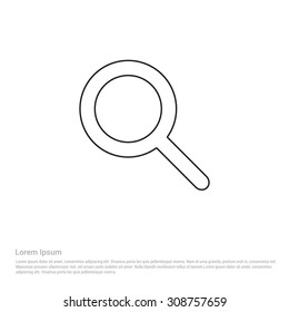 Search Outline Icon, Vector Illustration, Flat pictogram icon