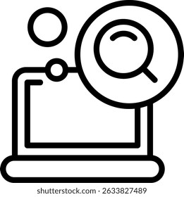 Search Outline Style Icon Design