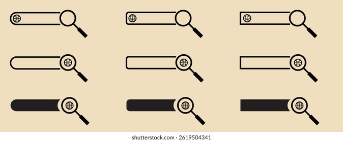 search page symbol icon in vector