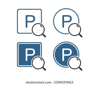 Search parking area. Illustration vector