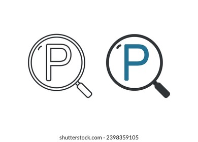 Search parking symbol. Illustration vector