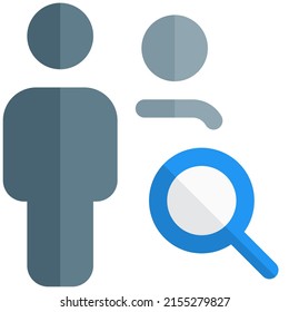 search a particular user from the family group magnifying glass