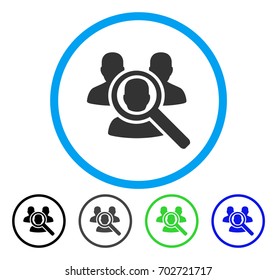 Search Patient rounded icon. Vector illustration style is a flat iconic symbol inside a circle, black, gray, blue, green versions. Designed for web and software interfaces.