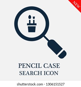 search Pencil case icon. Editable search Pencil case icon for web or mobile.