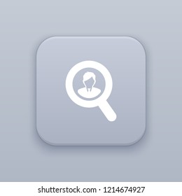 Search people button, best vector on a gray background