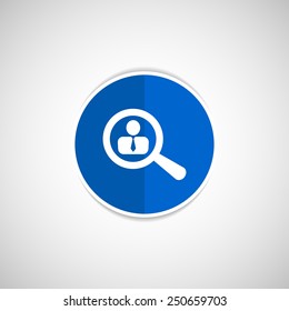 Search people icon human recruitment business symbol