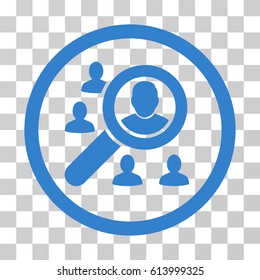 Search People Icon. Vector Illustration Style Is Flat Iconic Symbol, Cobalt Color, Transparent Background. Designed For Web And Software Interfaces.