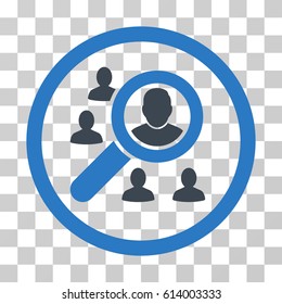 Search People icon. Vector illustration style is flat iconic bicolor symbol, smooth blue colors, transparent background. Designed for web and software interfaces.