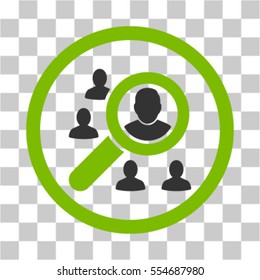 Search People vector icon. Illustration style is flat iconic bicolor eco green and gray symbol on a transparent background.